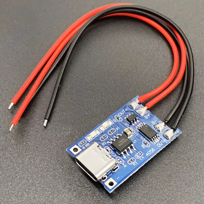 TP4056 Charging Source Module Board 18650 1A Lithium Battery and Protection Integrated TypeC Overcurrent Protection USB Port