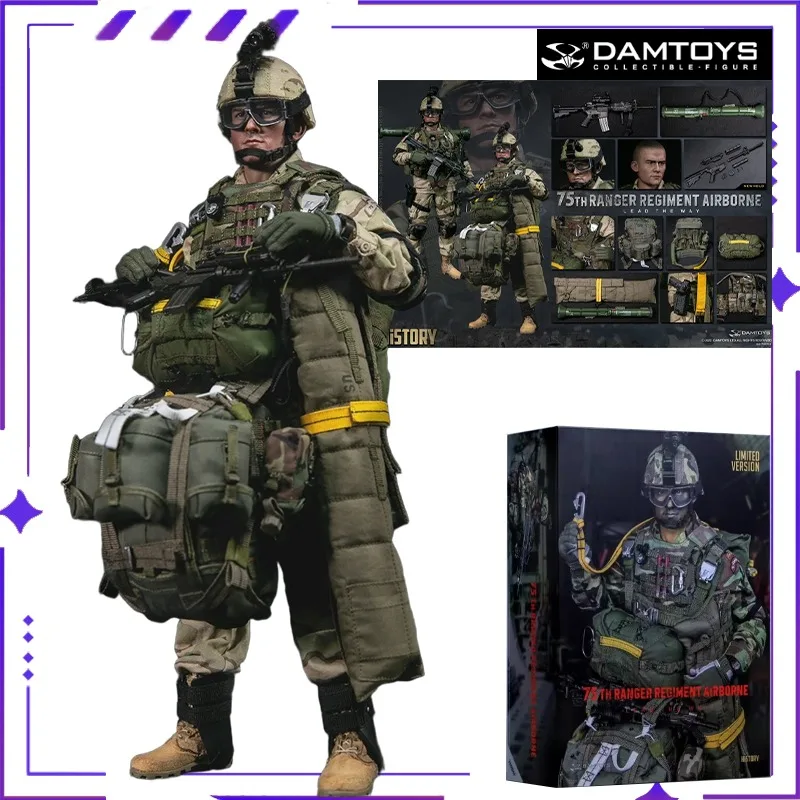 

DAMTOYS Original NO1/6NO.78094 US Army 75th Cavalry Regiment Airborne Troops Finished Product Mobile Soldier Model Toy Gift