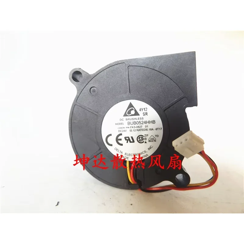

Delta Electronics BUB0524HHB DC 24V 0.18A 50x50x15mm 3-Wire Server Cooling Fan
