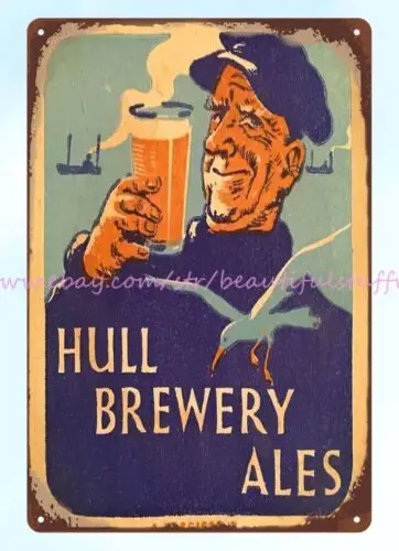 office decoration ideas Hull Brewery Ales home kitchen pub metal tin sign