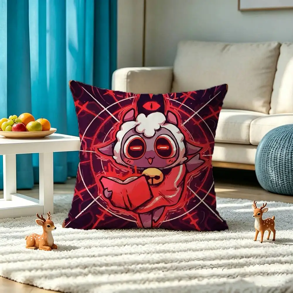 GAME Woolhaven Cult of the Lamb Square Double-Sided printed Pillow Case Bedroom Bedside Pillow Sofa Cushion Cover