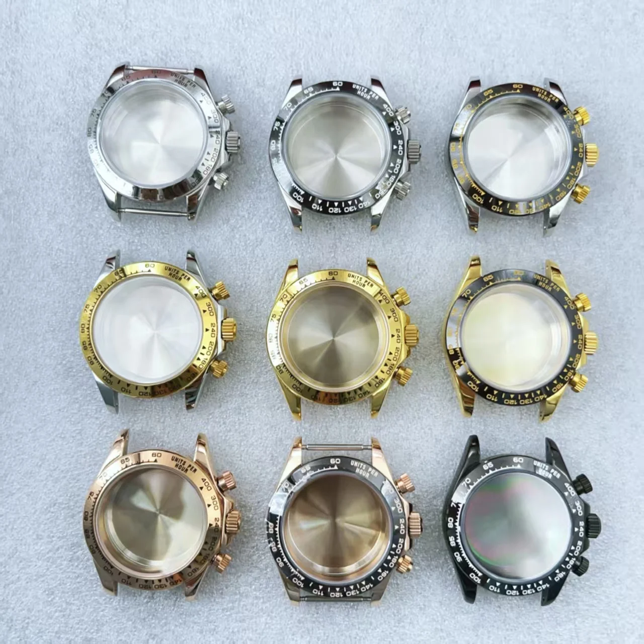 

Корпус и безель для часов 39 мм VK63 из нержавеющей стали, цвет розовое золото, с черным циферблатом, сапфировое стекло, подходит для механизма VK63, циферблат 29,5 мм, аксессуары для часов