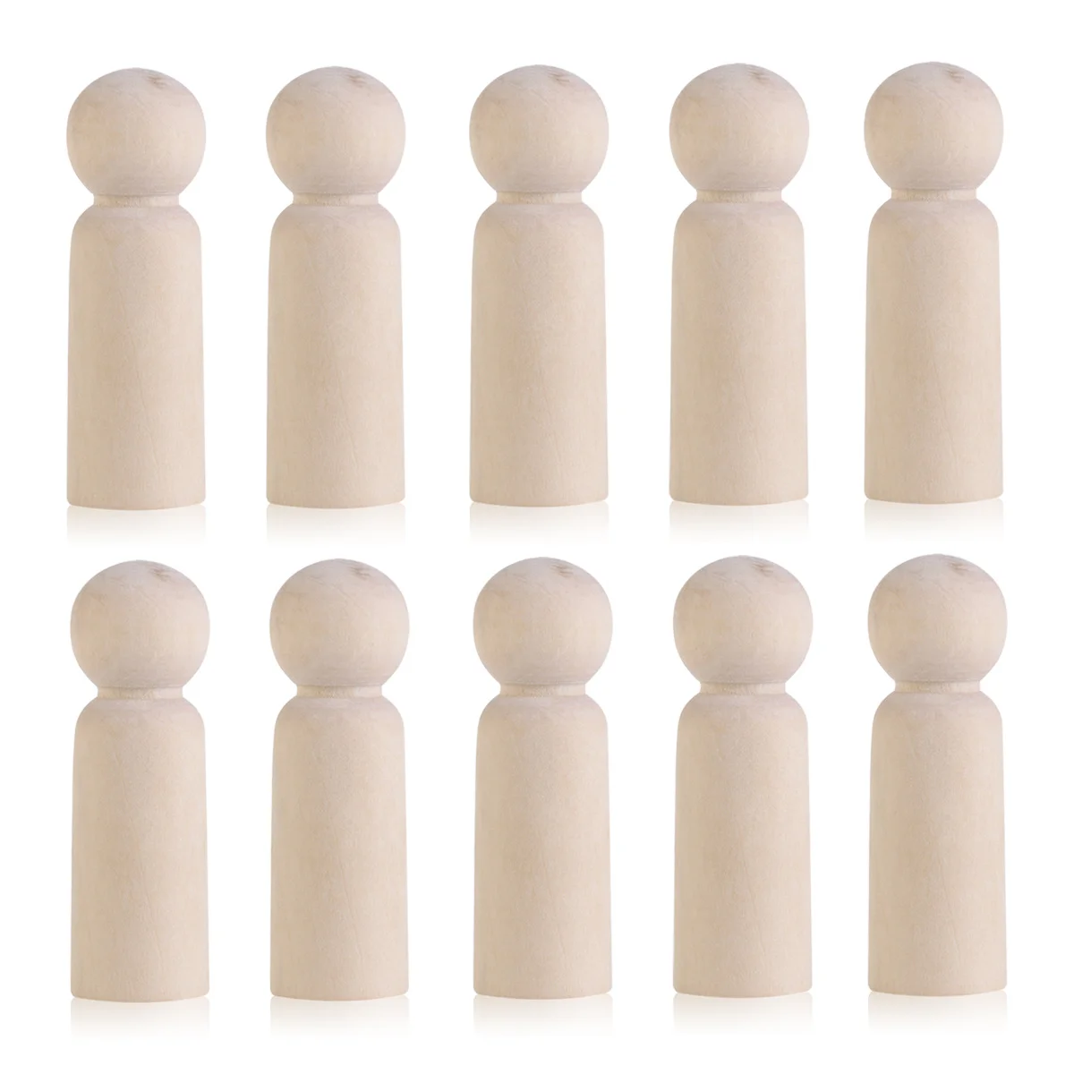 

10Pcs Blank Wooden Cake Toppers Personalise for Christmas Parties Handmade Keepsake Ornament Gift DIY Cake Topper