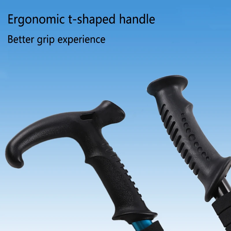 2Pcs 모노 포드 핸들 어댑터 T-핸들/스트레이트 워킹 스틱 지팡이 변환기 하이킹 등산을위한 트레킹 폴 핸들 그립