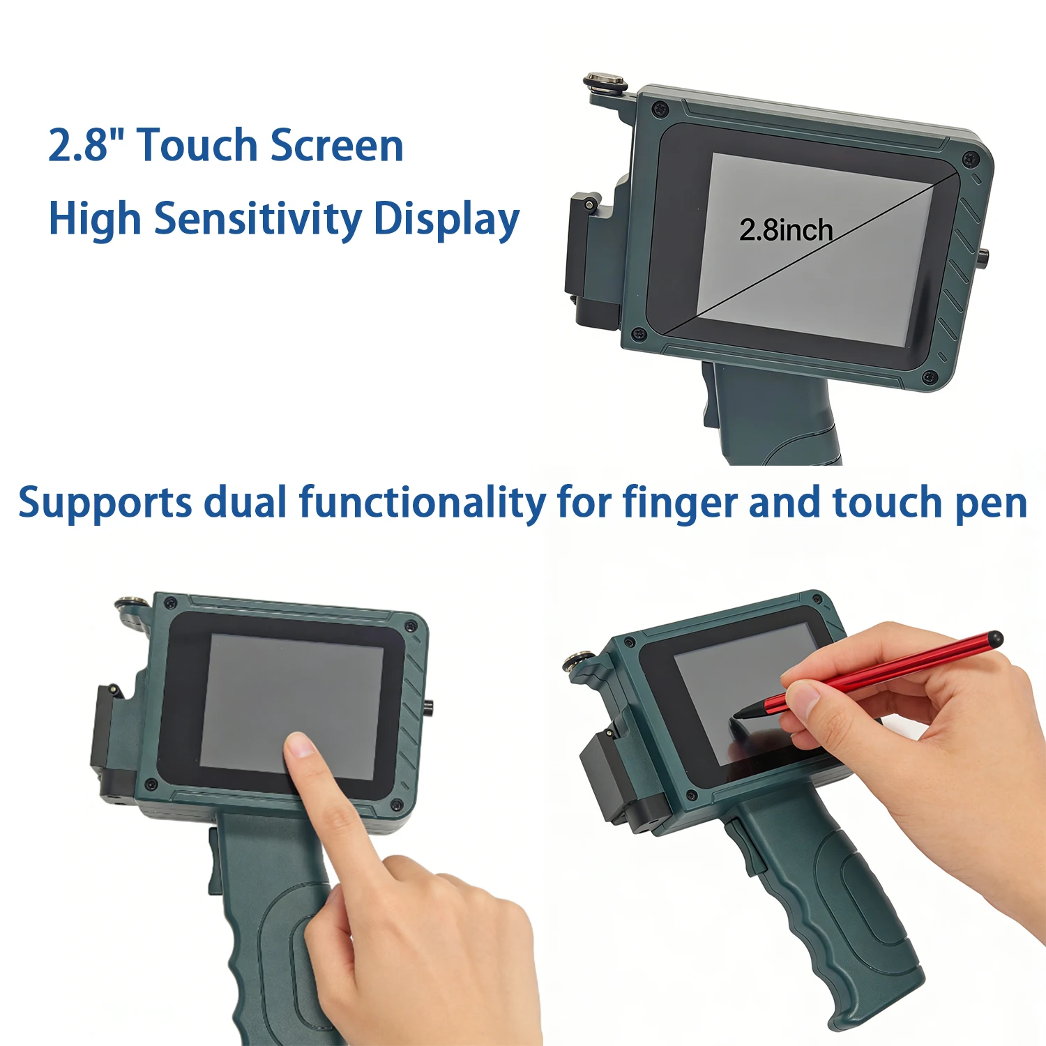 DCODE DC15 Portable Handheld Inkjet Printer 12.7mm Mini Coding Machine for QR Barcode Logo Image Date Text Printing for HP