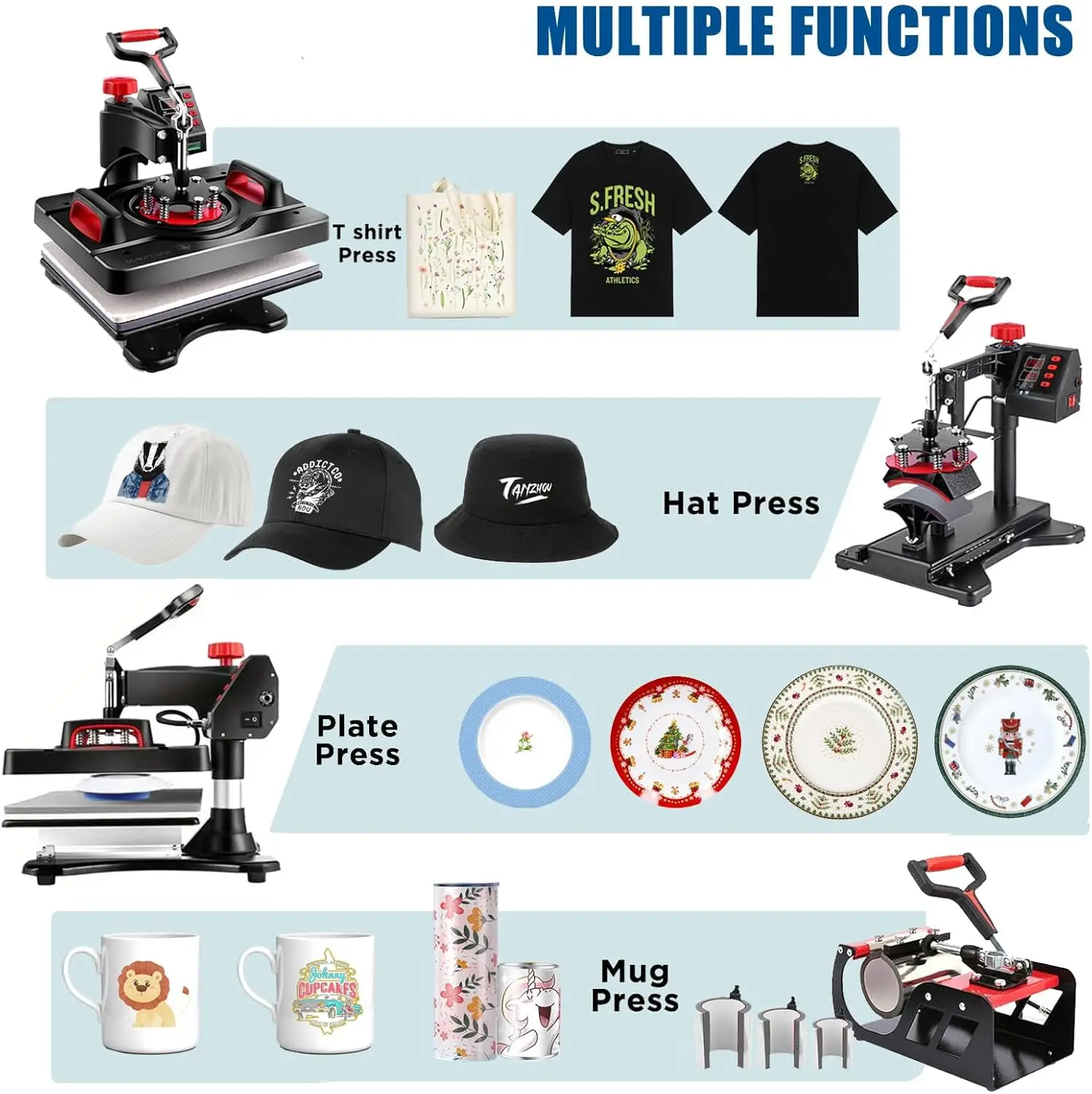 8 in 1 Heat Press Machine Professional Sublimation Machine 12