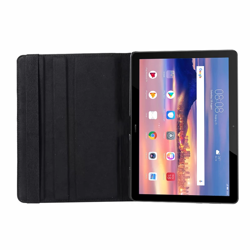 Juste en cuir pour Huawei MatePad air 11.5 SE 10.4, étui rotatif à 360 degrés, MediaPad T5 10 T3 9.6 M5 Lite 10.1 PU V8