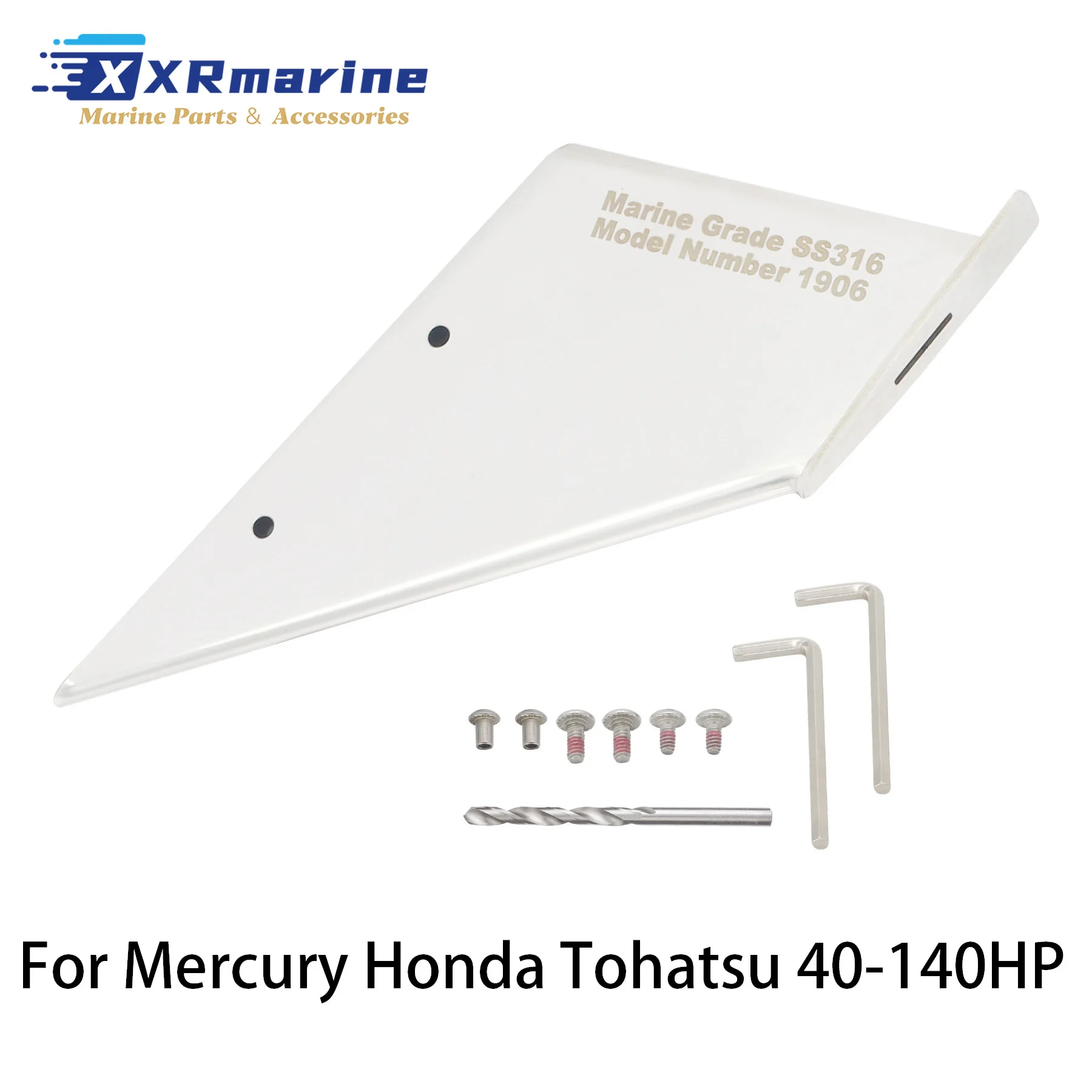 Skeg Guard W/ Drain Compatibel met Mercury Mercruiser voor Yamaha Honda Tohatsu Nissan Stern Drive roestvrijstalen beschermer