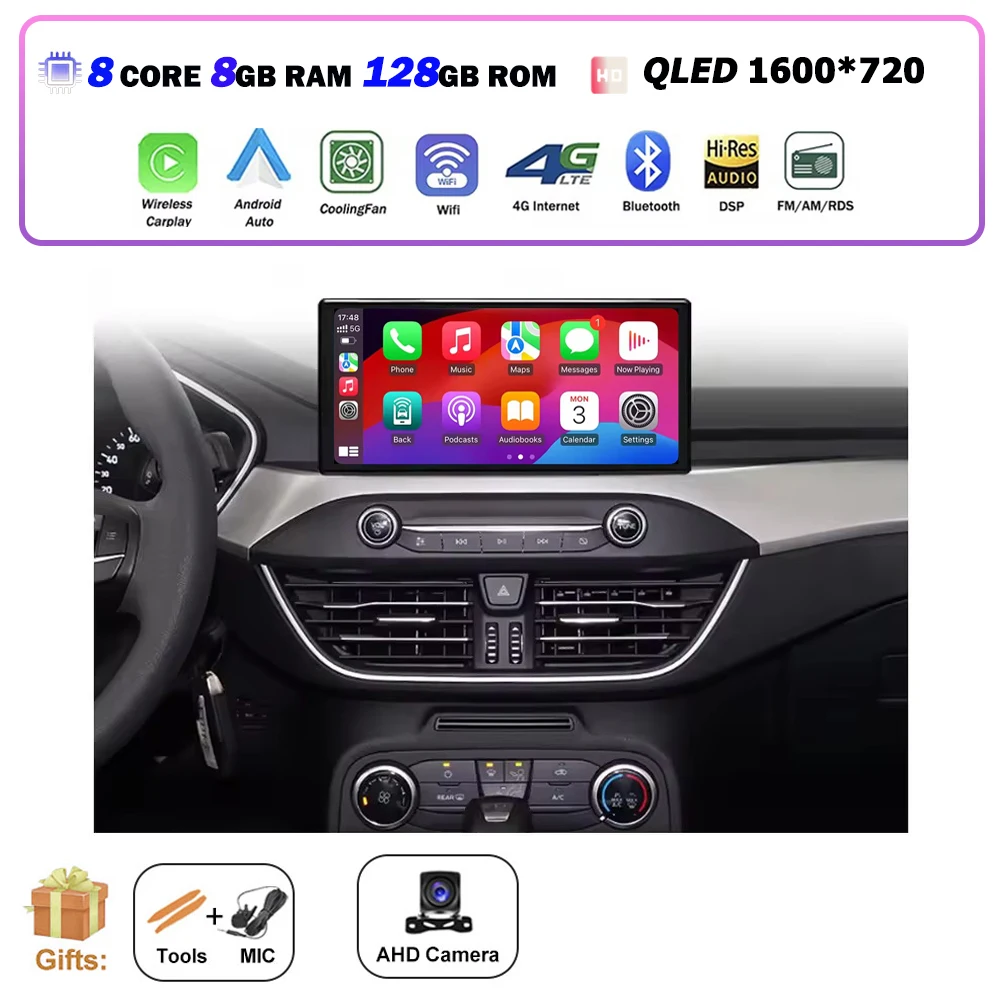 10.33 Inch Android 16 Voor FORD Focus 2019-2022 Autoradio Multimedia Video Player GPS Navigatie Stereo 360 Camera BT DSP Carplay