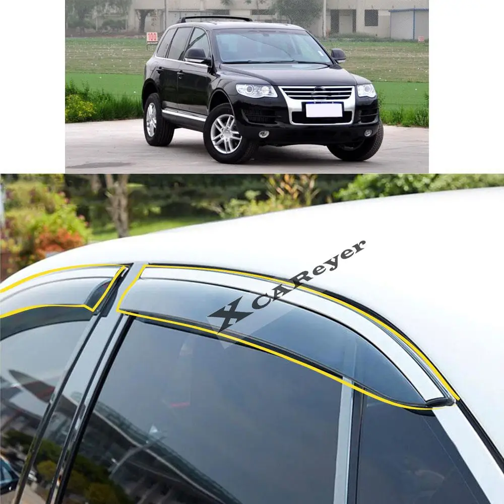 

For VW Volkswagen Touareg 2004 2005 2006 2007 2008 2009 2010 Car Sticker Plastic Window Glass Wind Visor Rain/Sun Guard Vent