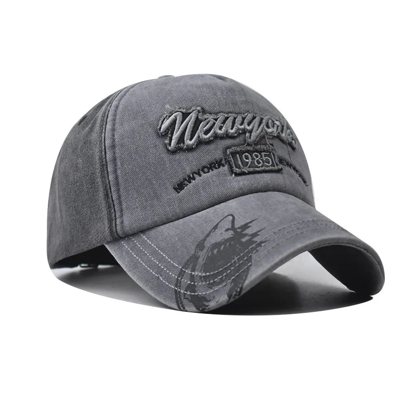 

New Adult Unisex Washed Denim Baseball Cap Summer Outdoor Sport Hat Caps Casual Letter Men Women Embroidery Sun Hat Bonnet