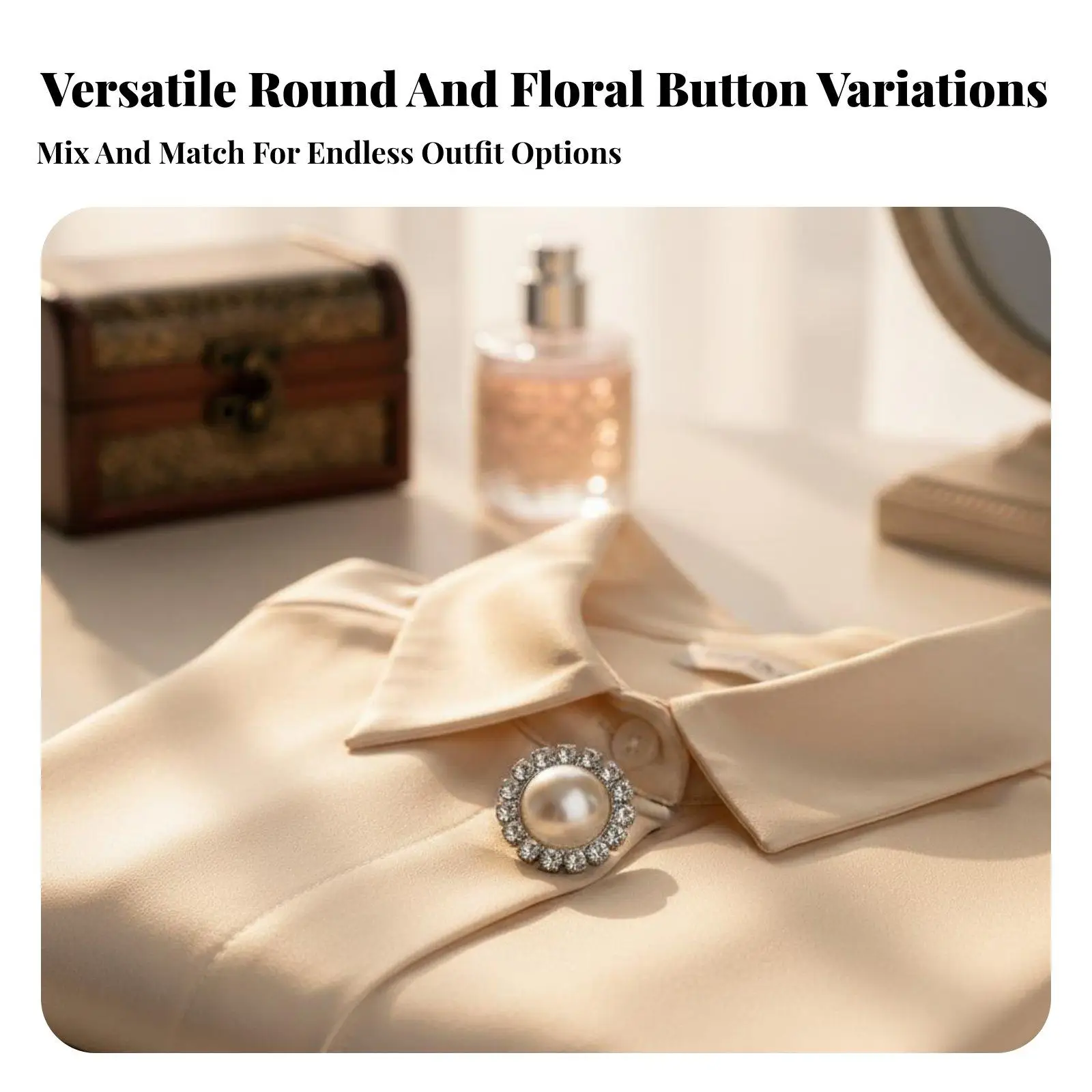 Rhinestone Pearl Button Sparkling Rhinestones Fancy Cardigan Button Elegant Design Rhinestone Buttons for Women, DIY Projects,