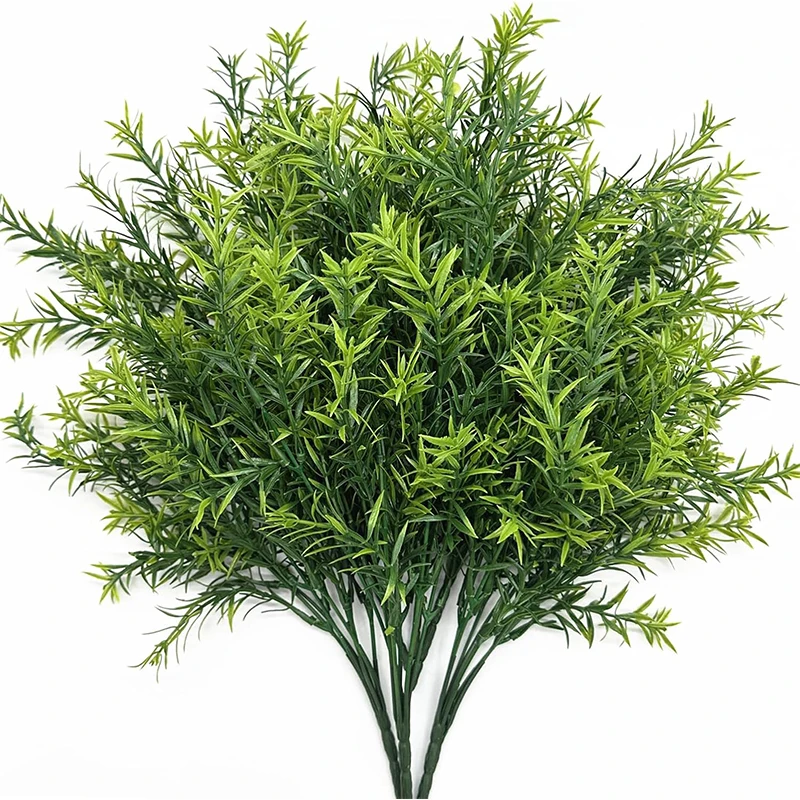 

36cm Artificial 7Forks Plants Plastic Persian Fern Leaves for Home Wedding Party Decor Flower Arrangement Accessories Fake Plant