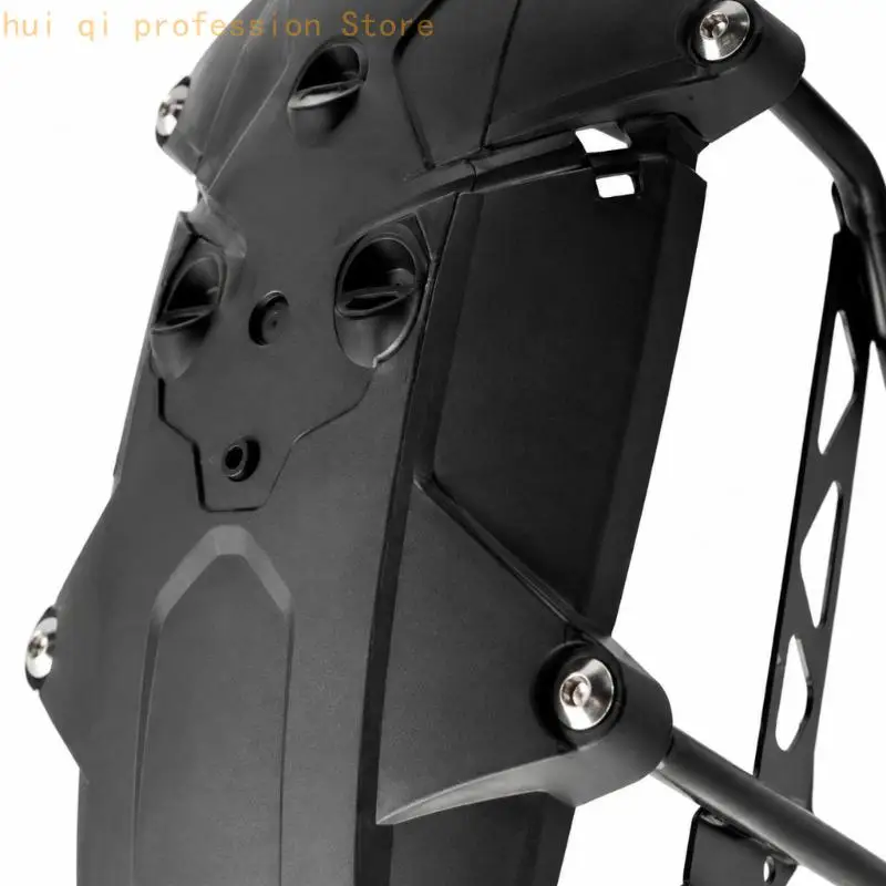 ABS Rear Mudguard Assembly with Metal Side Supports and Fastener Set for Managing Mud, Water and Kicked-Up Debris H8WE