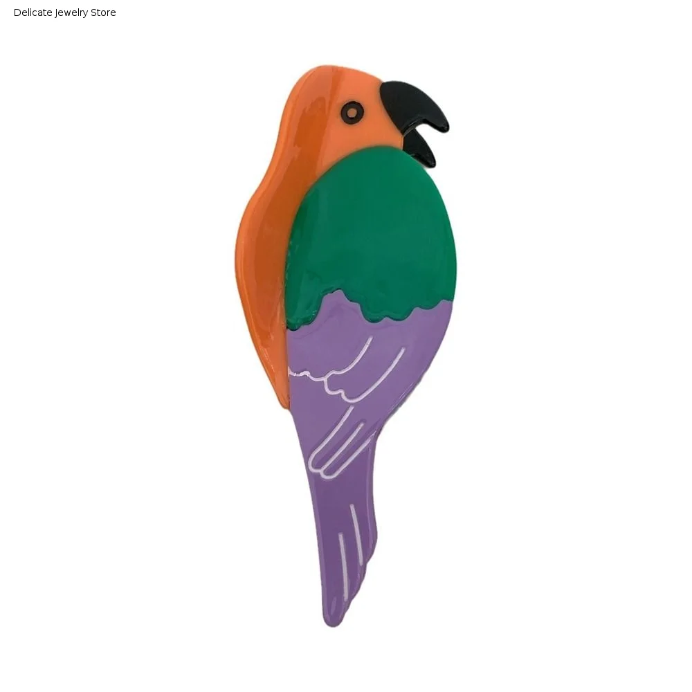 Personalized Acetic Acid Acetate Hair Claw Bird Parrot Animal Hair Clip Hair Accessories Hairpin Shark Clip Daily