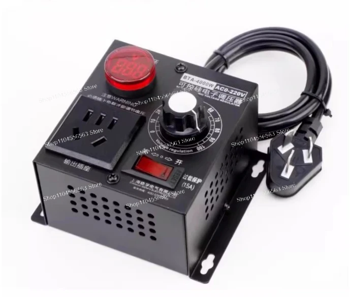 High-Power Electronic Voltage Regulator (4000W, 220V) - Thyristor Variable Speed Controller for Motor/Fan/Electric Drill & Therm