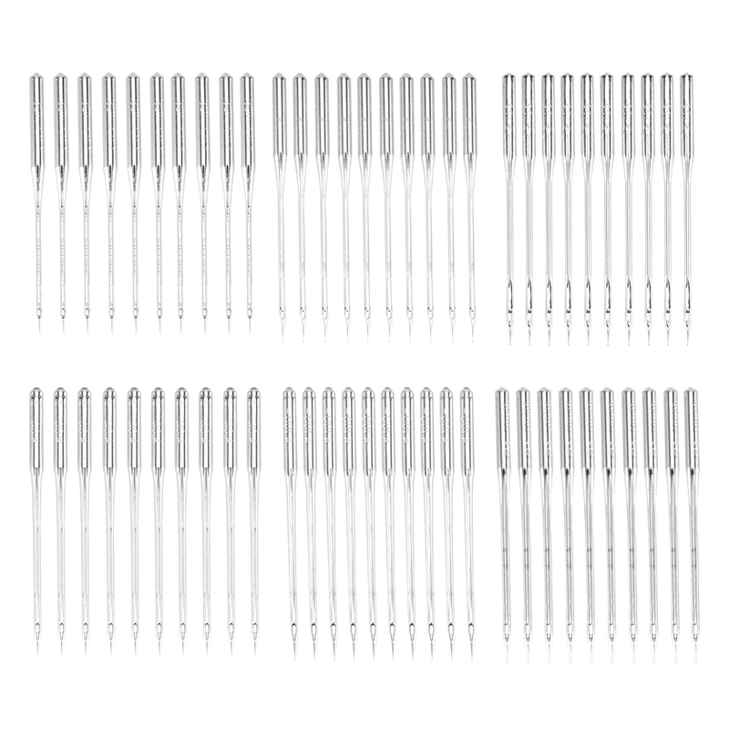 Sewing Machine Needles, 60Pcs Universal Ballpoint Sewing Machine Needles Sewing Machine Accessories For Denim Jeans