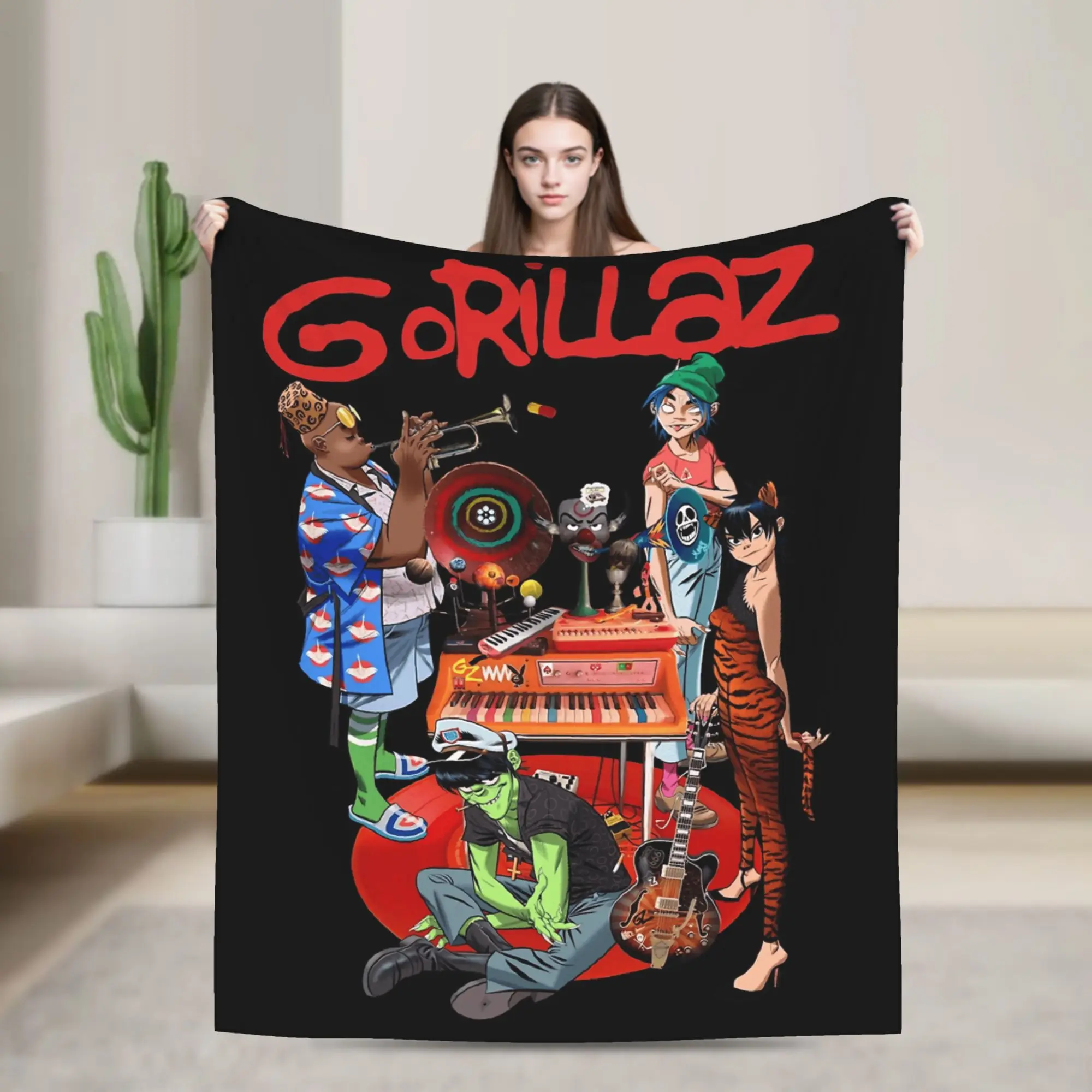 People People Everybody People Gorillazs Blanket Quality Warm  Bedding Throws Winter Camping Couch Bed Funny Bedspread