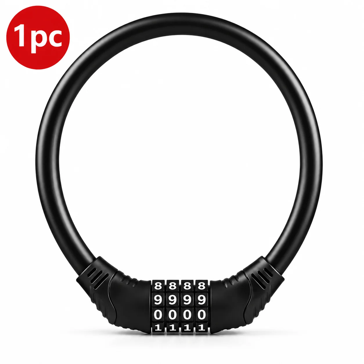 Bike Combination Lock Anti Theft Security Lock Flexible Ring Cable Lock for Mountain Bicycle Motorcycle E-Bike Scooter