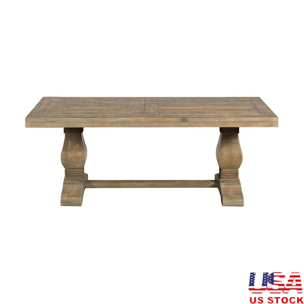 

Мелиорированный журнальный столик на натуральной пьедестале, стиль фермерского дома, Новая Зеландия, дизайн сосновой доски, классические балясины, ножки для гостиной в помещении