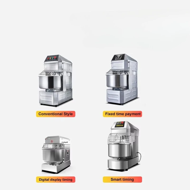 Commercial Spiral Dough Mixer Machine Stainless Steel 201 High Productivity Portable for Bakery Wheat Flour Corn