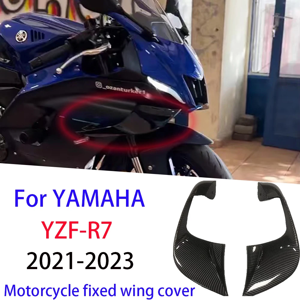 Fixed Wind Wing Motorcycle Wing Aerodynamic Fairing FOR YAMAHA R7 YZF R7 YZFR7 R7 2021-2023