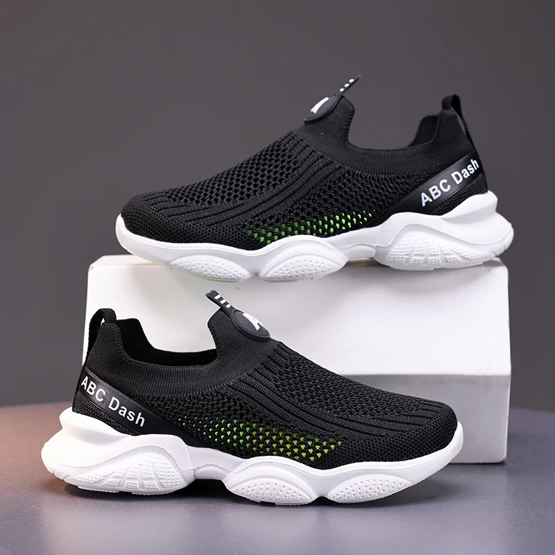 

Summer Daily Lifestyle Athletic Sneakers Kids Vent Mesh Breathable Shockproof Rubber Outsole Casual Sport Footwear