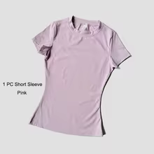 Workout Leggings Breathable Quick Dry Fitness Set for Women - Pink