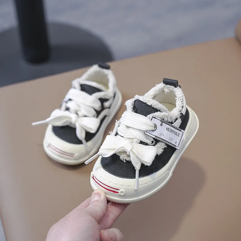 Scarpe Canva per bambini primavera autunno nuove scarpe in tessuto per bambini da uomo tavola alla moda per ragazzi e ragazze