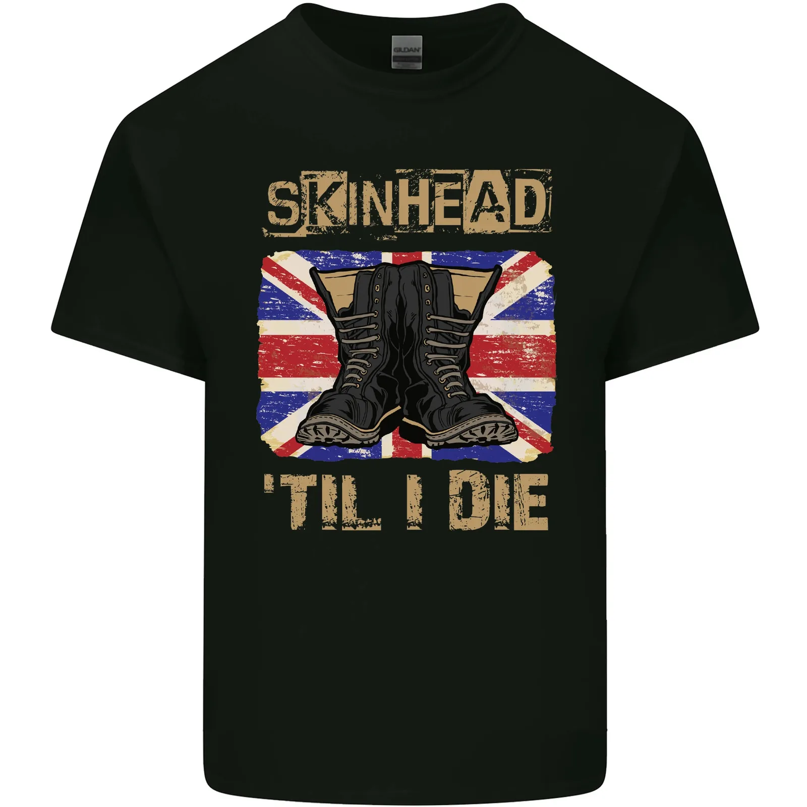 Skinhead Til I Die Punk Music Mens Cotton T Shirt Top