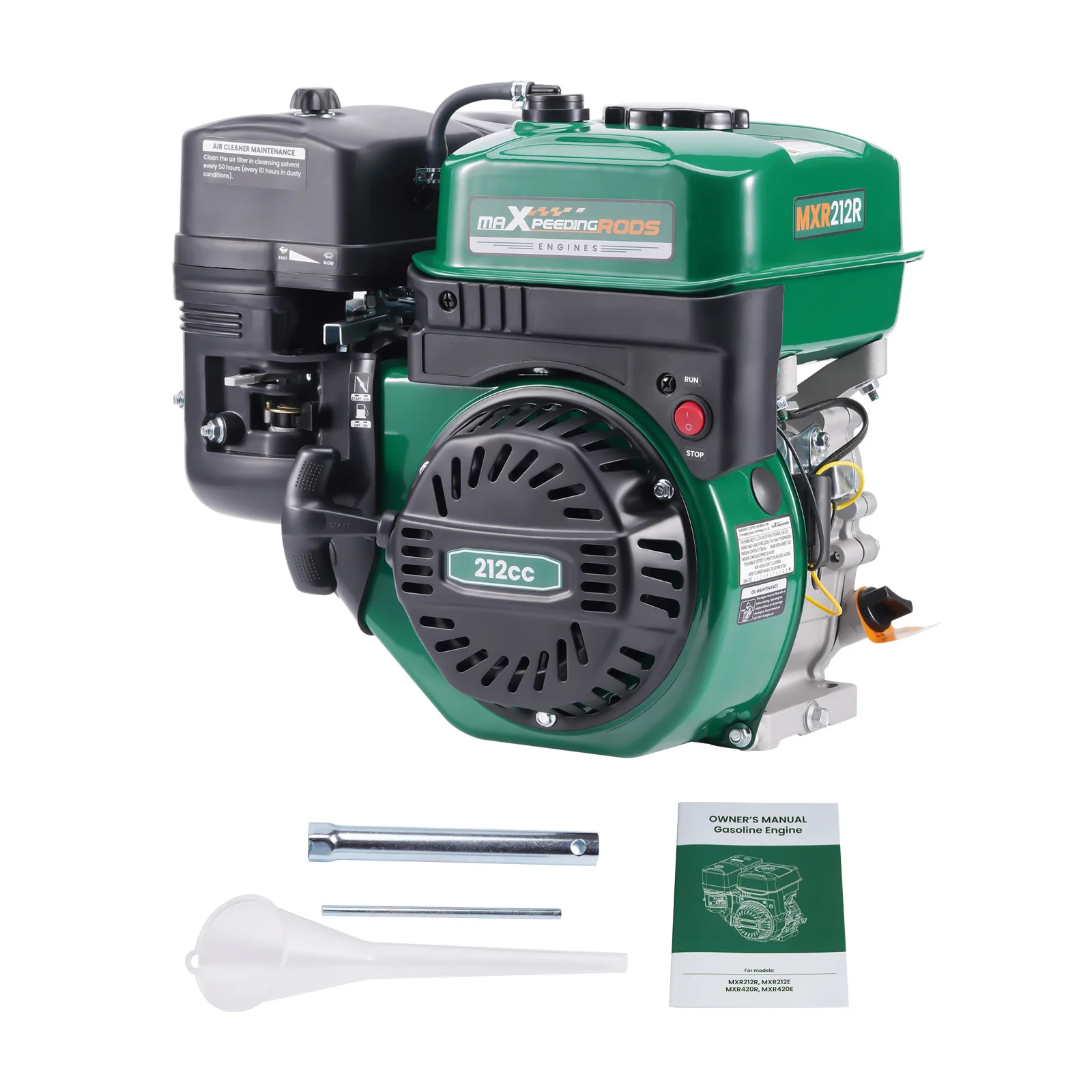 7HP 212cc Horizontal Engine Motor Gasoline 4 Stroke Recoil Start For Compressor