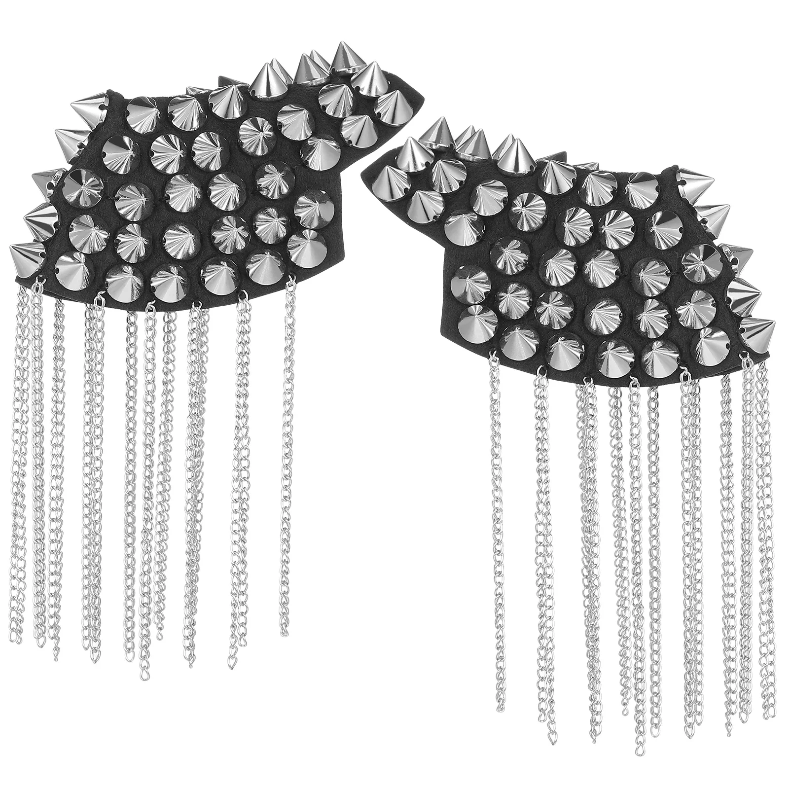 

1Pair Shoulder Tassel Decor Rivet Epaulet Fringe Badge Costume Stage Performance Shoulder Board Attractive Fashion Accessory