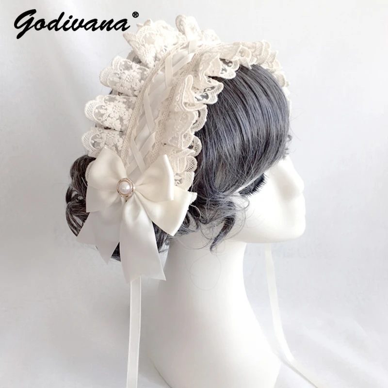 

Lolita Hair Band Sweet Girls Lace Bowknot Hair Accessories Cute Multicolor Headwear Women's Headband