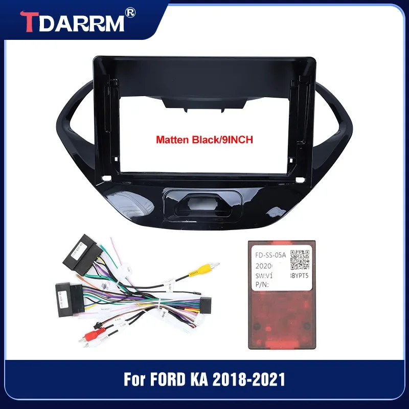 9 INCH Car DVD Player Dash Fitting Panel Frame Kit Car Audio 2DIN Adapterx For  Ford FIGO ASPIRE FREESTYLE KA 2018-2021