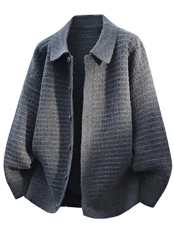 

Мужской вязаный кардиган, свитер, пальто, повседневное деловое пальто High Street Trend, свободный крой, длинное волокно из полиэстера, осень-зима