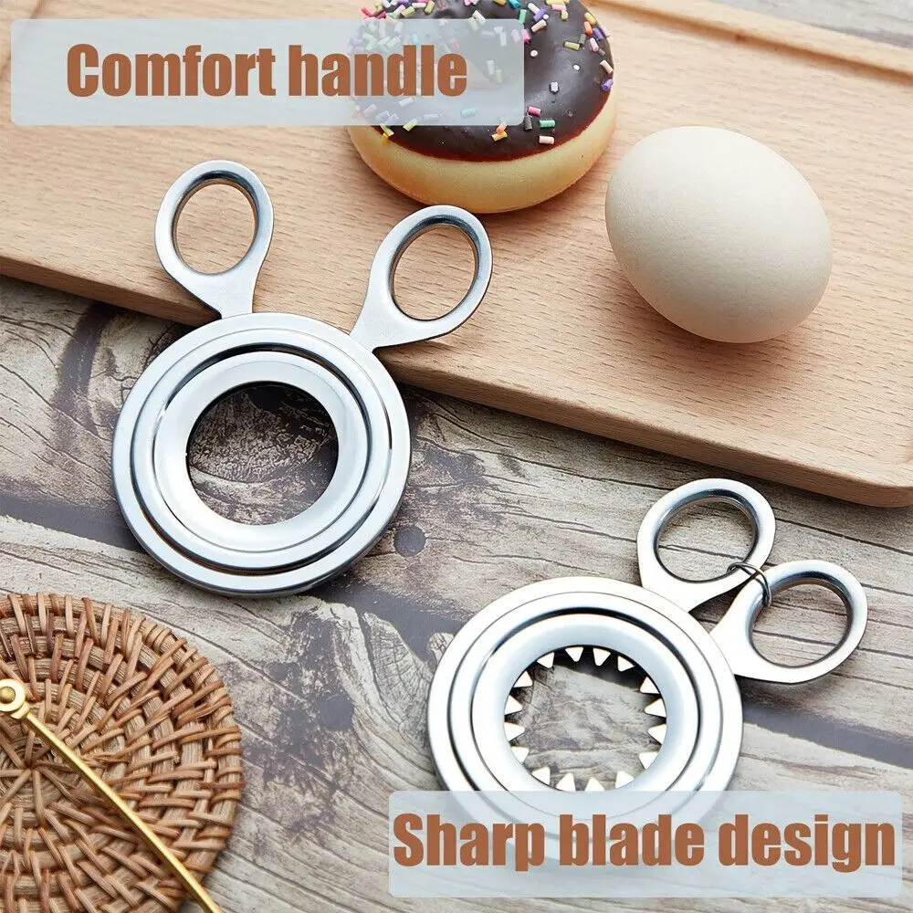 Kitchen Stainless Steel Clipper Tool for Eggs Topper Cutter Scissors Boiled Egg Shell Cutter Egg Shell Opener Knocker Opener