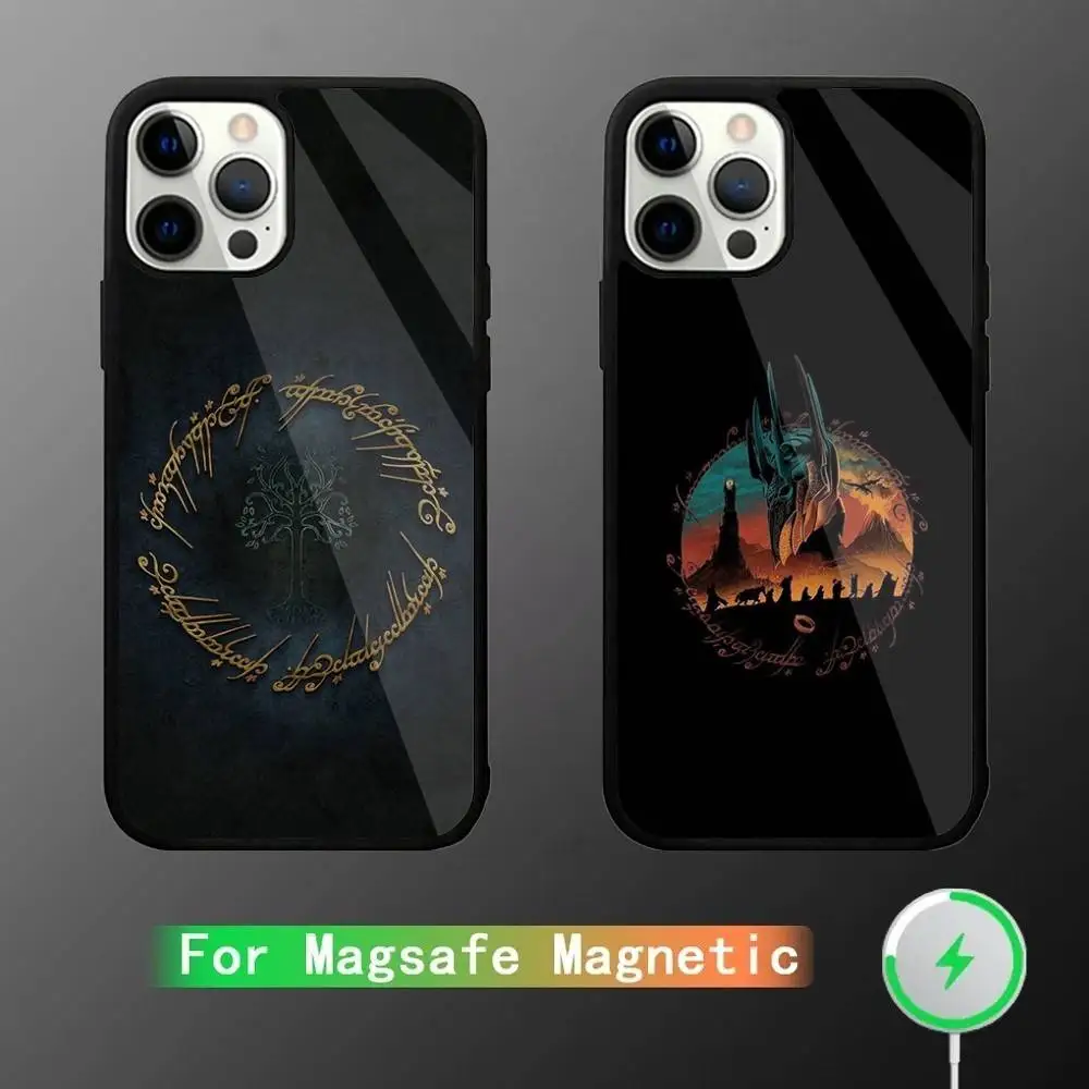 

The Lord of the R-Rings Map Phone Case For iPhone 16,15,14,13,12,11,Pro,Max,Plus,Mini,SE New Magsafe Magnetic Wireless Charging