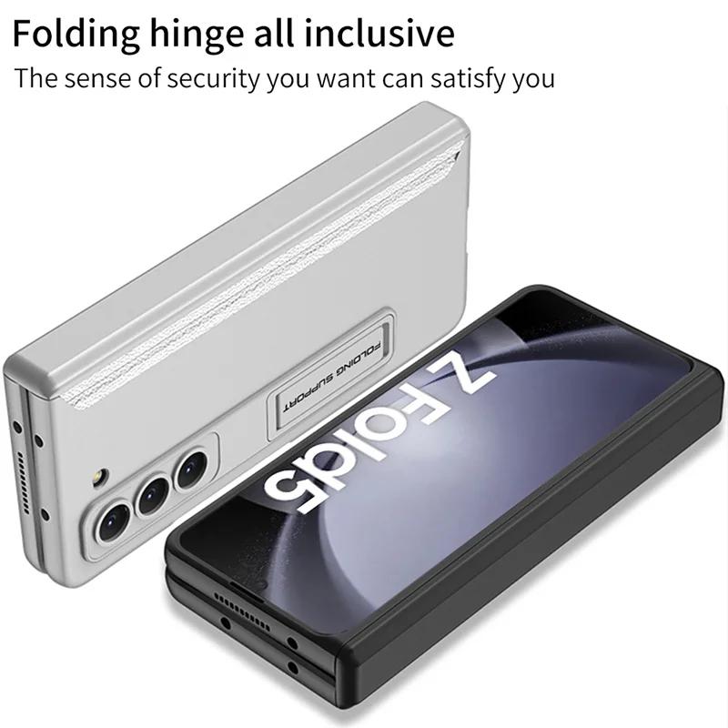 GKK Magnetic Hinge Case For Samsung Galaxy Z Fold 7 Fold 6 5 4  Tempered Glass Bracket Matte Plastic Cover For Galaxy Z Fold6