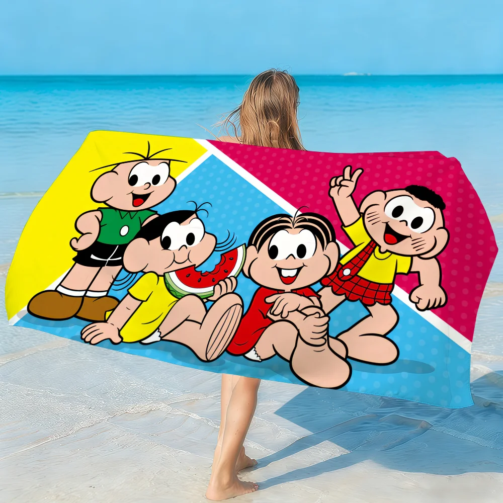 Cartoon T-Turma da Cute M-Monica-S Towel Soft Lightweight Anti-Sand Large Beach Towel Quick-Drying Bath Sports Family