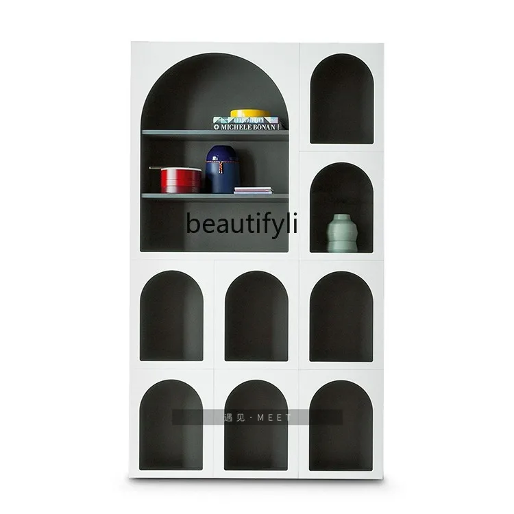 

Nordic Shelf Model House Personalized Arched Bookcase Simple and Modern Customization