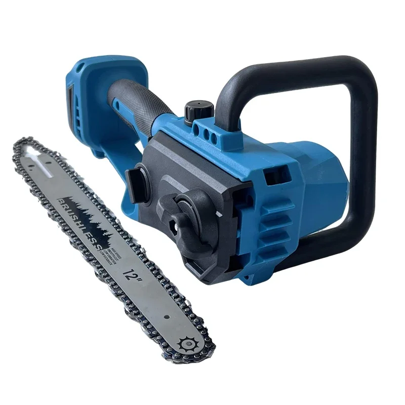 마키타 12인치 무선 블루 전기 체인톱 600W 핸드헬드 브러시리스 목공용 체인톱 파워 툴 마키타 18V 배터리용