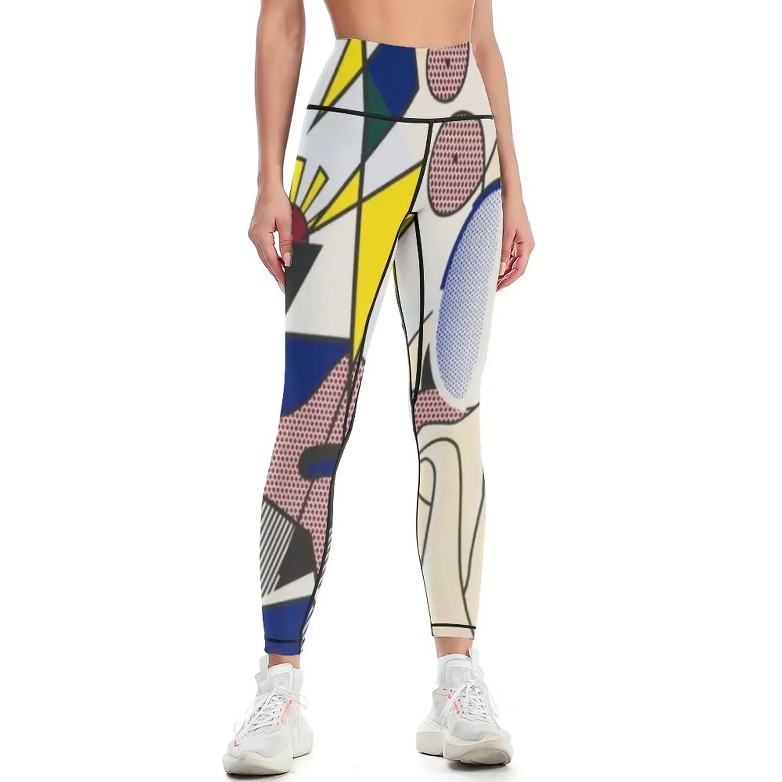 

roy lichtenstein pop art Leggings legging pants raises butt Women's push up flared workout clothes for Womens Leggings