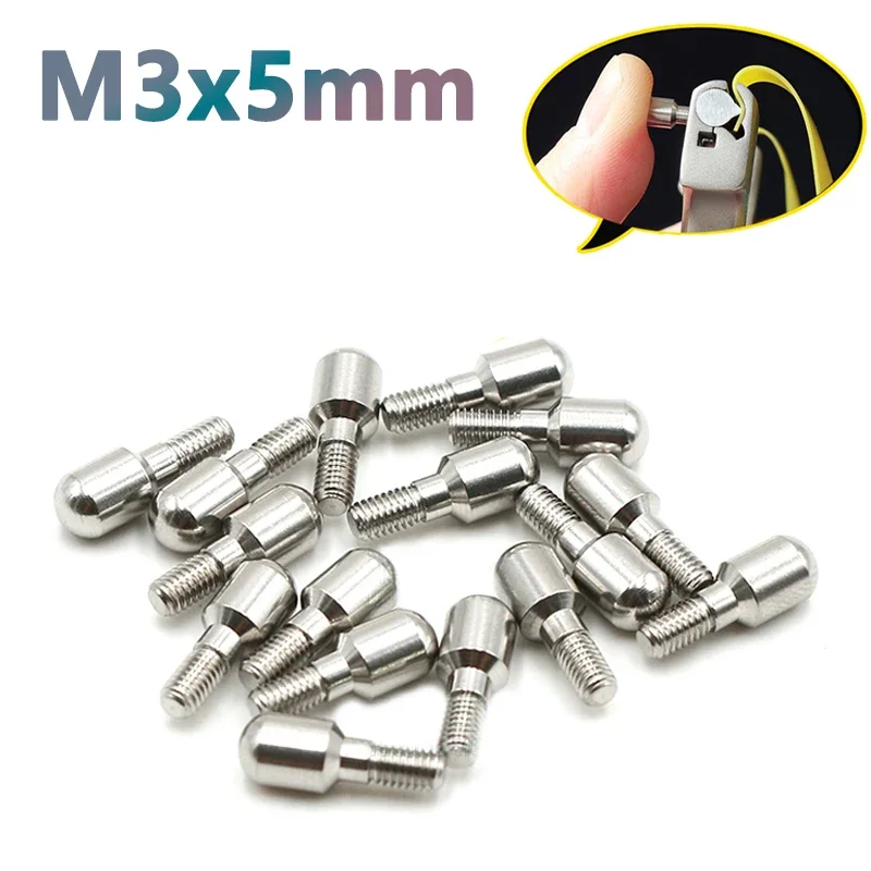 10 tornillos de acero inoxidable M3x5mm para árbol de levas, tornillos de cabeza redonda tipo Slingshot, tornillos de mariposa