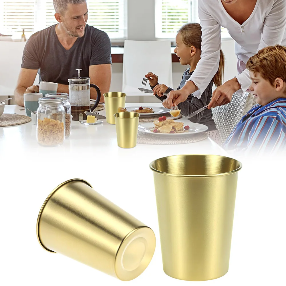 قطعة واحدة من كوب البيرة المصنوع من الفولاذ المقاوم للصدأ على الطراز الصناعي المحمول للتخييم في الهواء الطلق بطبقة واحدة كوب ماء للمشروبات الباردة #6