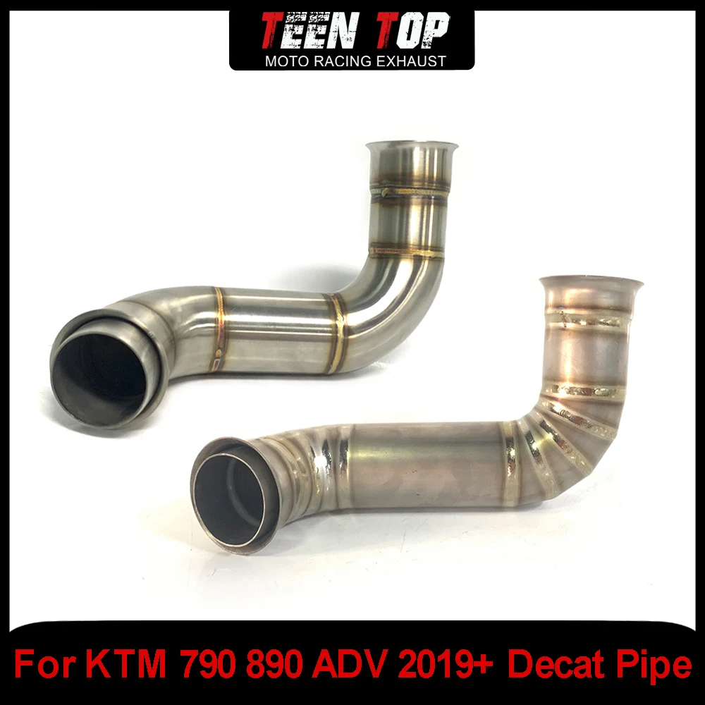 

Для KTM 790ADV 890ADV Decat труба среднее звено трубы мотоцикла Escape выхлопная соединительная труба 790adv 2019 + нержавеющая сталь