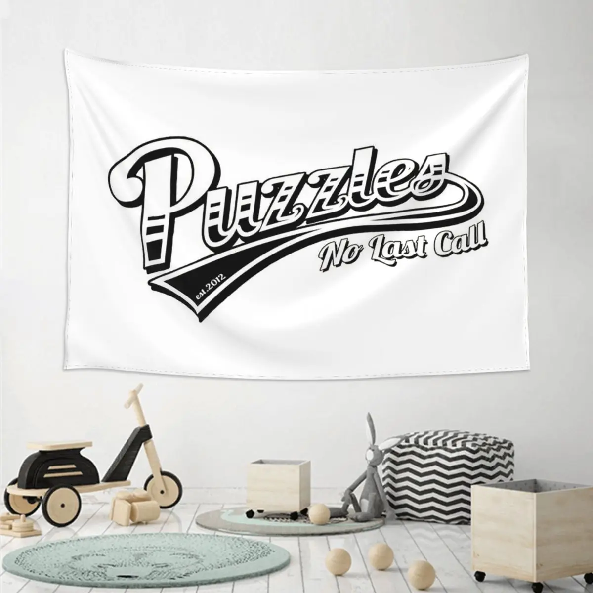 Puzzles Bar - How I Met Your Mother Tapestry Art Wall Hanging Aesthetic Home Decoration Tapestries for Living Room Bedroom Room