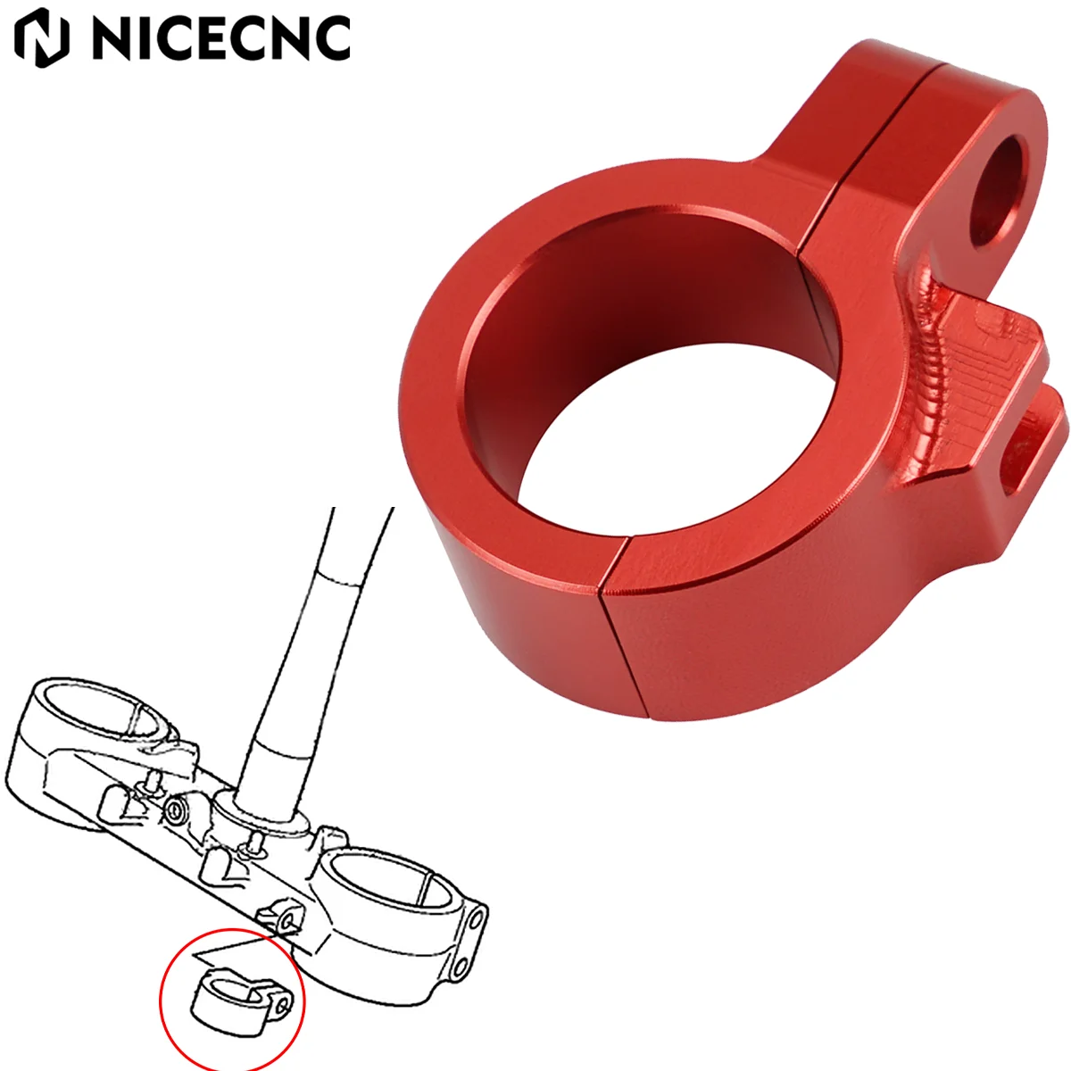 NICECNC Motorcycle Cable Clamp For Honda CRF250R CRF450R 2010-2022 CRF250RX 450RX CRF450RL 2001-2022 45468-KRN-A90 45468-MEN-A30