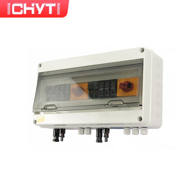 Imagem -03 - Chyt Solar Surge Lightning Protection dc Combiner Box ao ar Livre Impermeável Cordas Ip65 pv 3p Spd Ht18 1000v