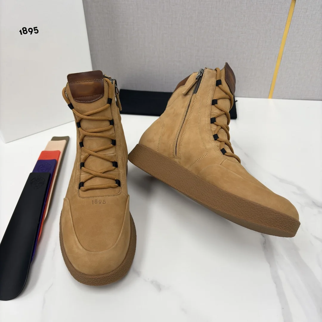 

Мужские высокие кроссовки 2026 года, премиальная кожа для комфорта на весь день и городских прогулок, прочные повседневные туфли для активного отдыха