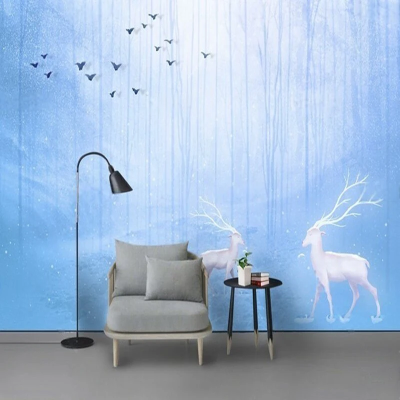 

Современная пасторальная красота, цветы на заказ для фона, стены лося, украшения дома спальни